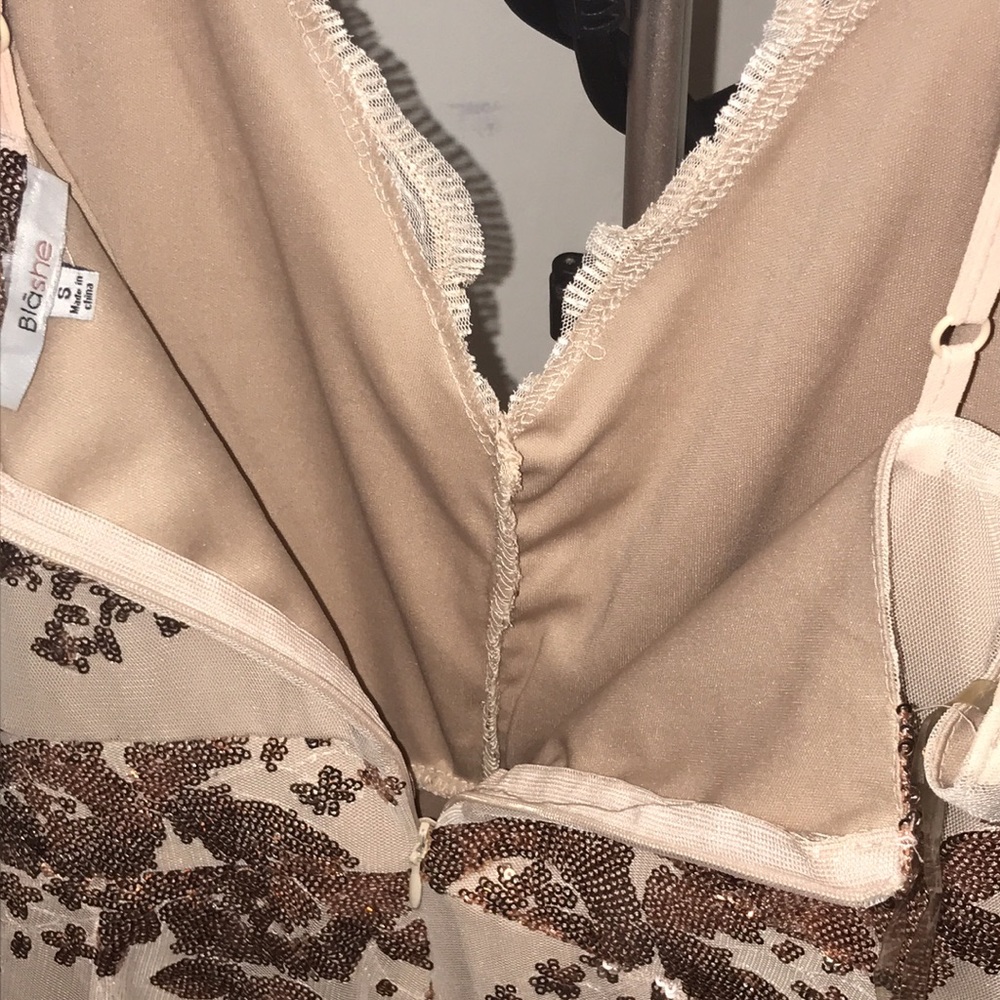 Blshe Sparkly Sequence Size S Classy Romper Color… - image 6